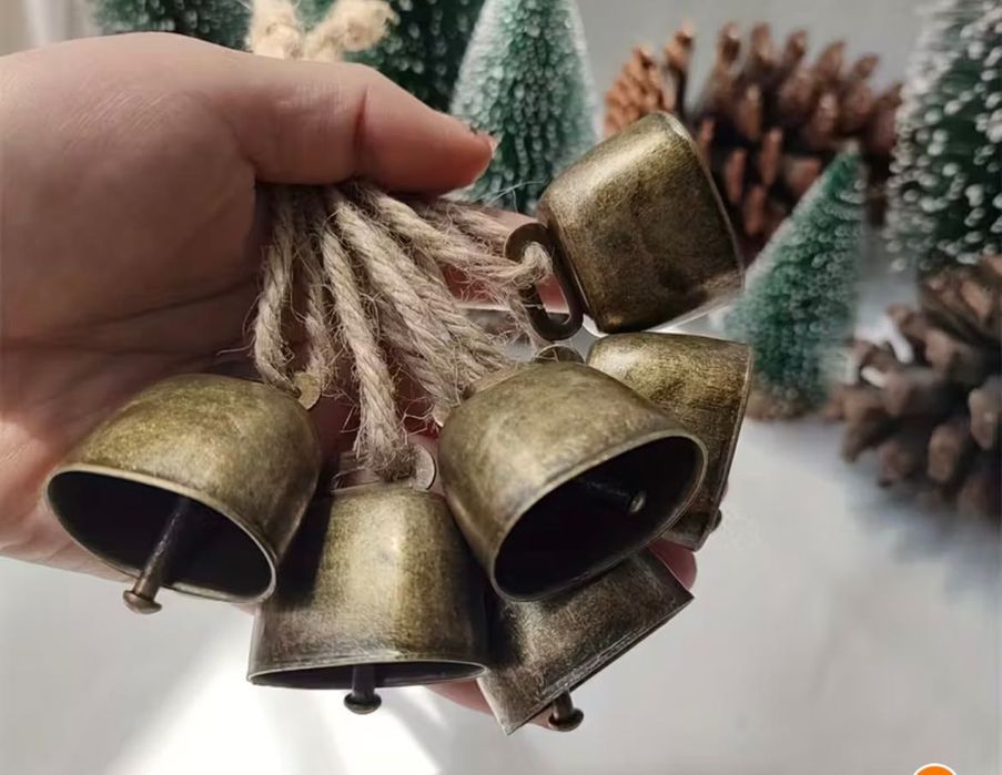 Dzwonki dekoracje na Boże Narodzenie - 6 sztuk