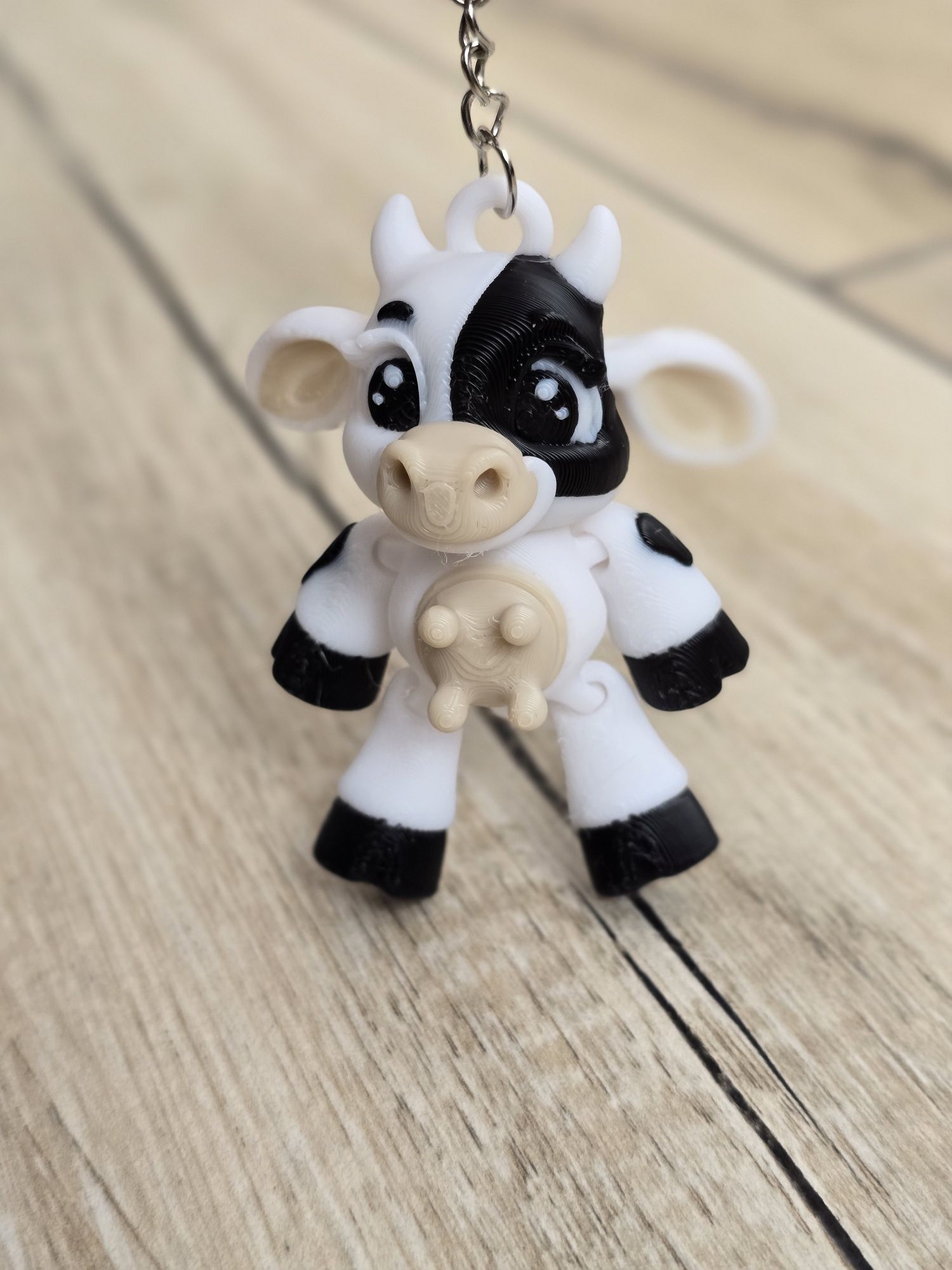 Uroczy Breloczek Krówka - Brelok Druk 3D Keychain