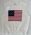 Bezrękawnik sweter flaga USA
