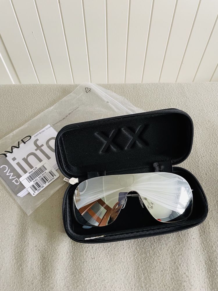Okulary przeciwsłoneczne Mexx oryginalne lustrzane srebrne unisex