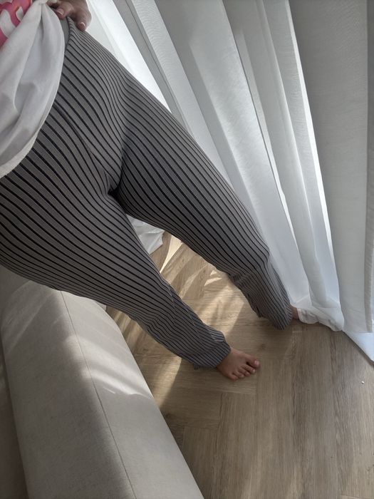 Zara szare spodnie elastyczne L