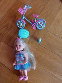 Laleczka Barbie z rowerkiem i kaskiem