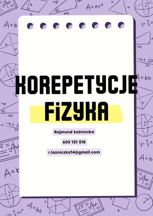 Korepetycje FIZYKA online/stacjonarnie