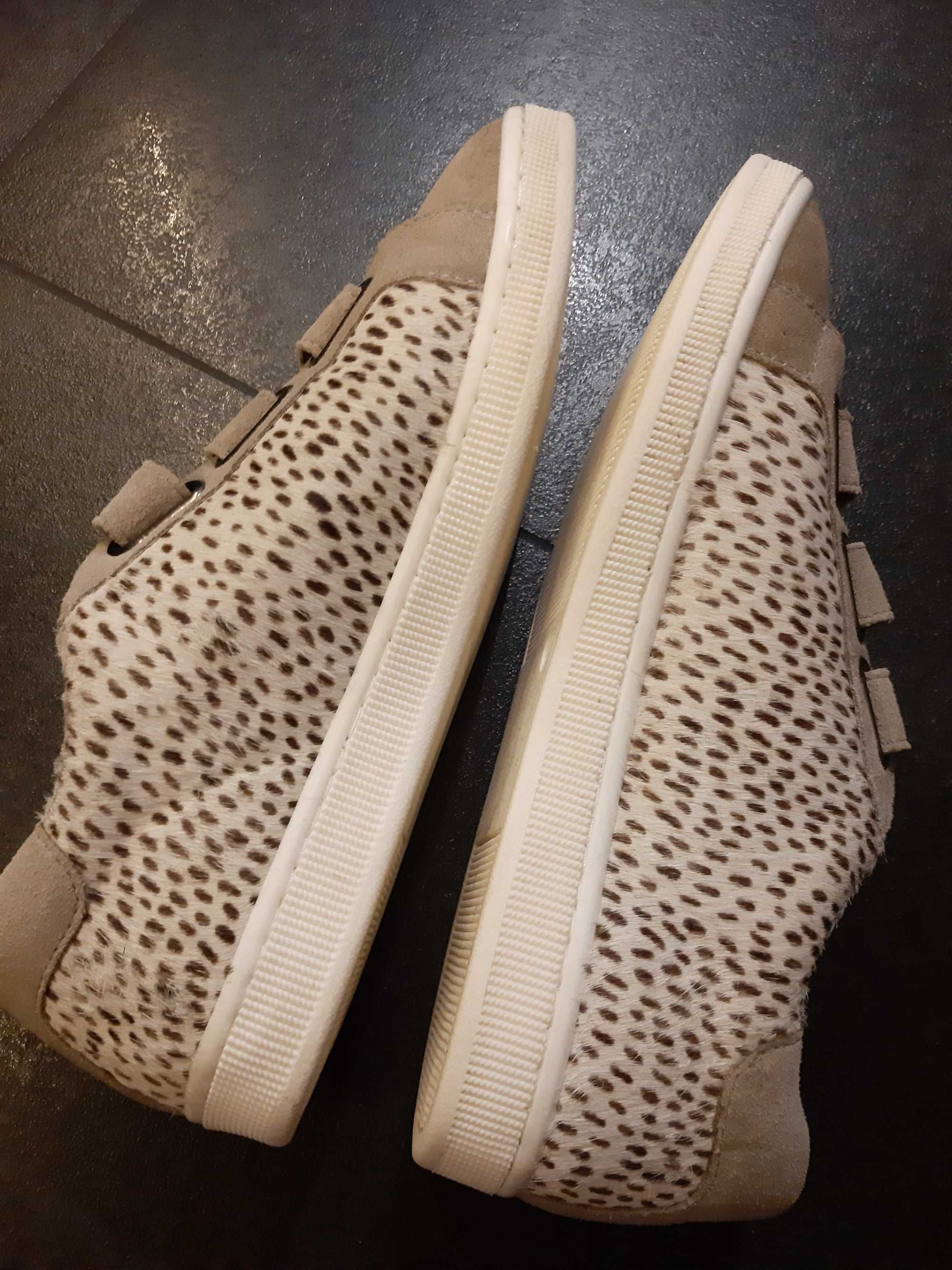 Buty skórzane  damskie sneakersy rozm.39