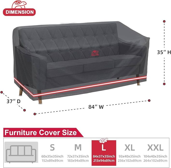 Чохол для садового дивана Turtle Life, розм 213*94*89 см