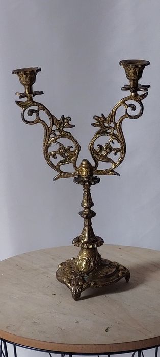 Świecznik mosiądz.