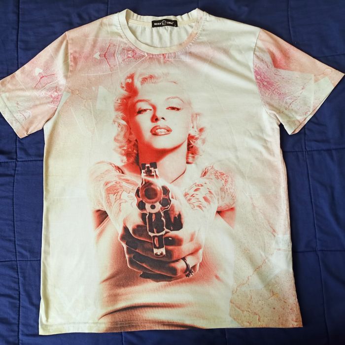 T-shirt z  realną grafiką Merlin Monroe,