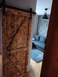 Drzwi przesuwne drewniane loft + mechanizm