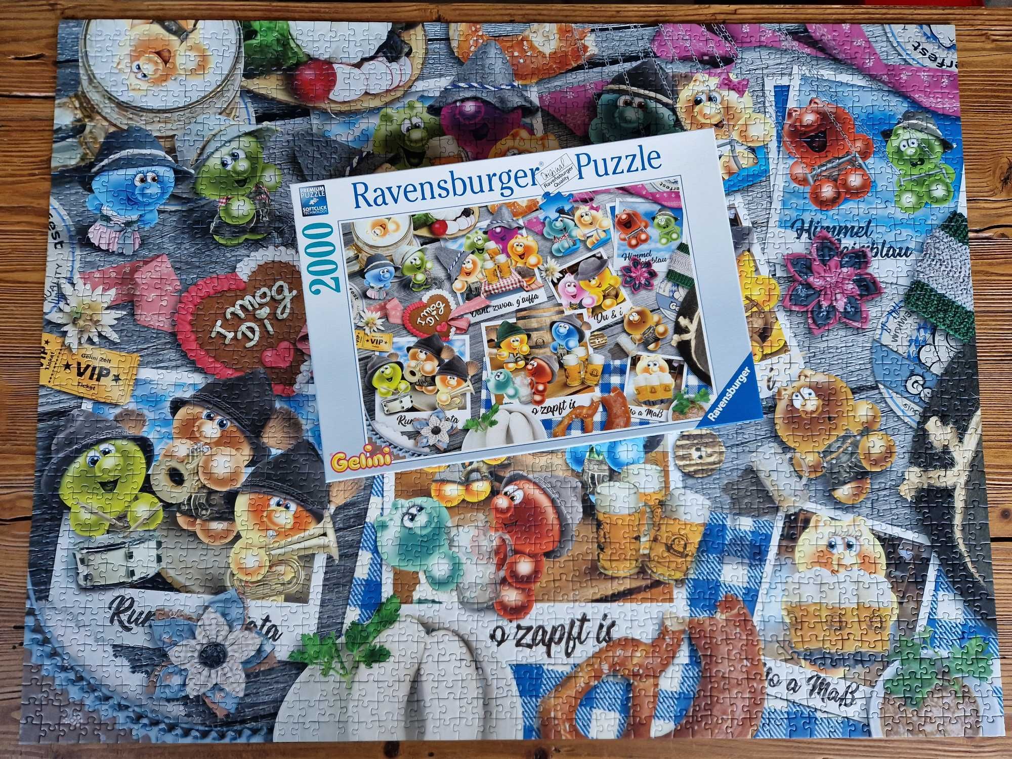 Puzzle 2000 el Ravensburger Gelini Oktoberfest KOMPLETNE raz układane