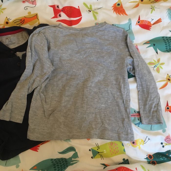 3 camisolas algodao, manga comprida - kiabi, zippy, mo