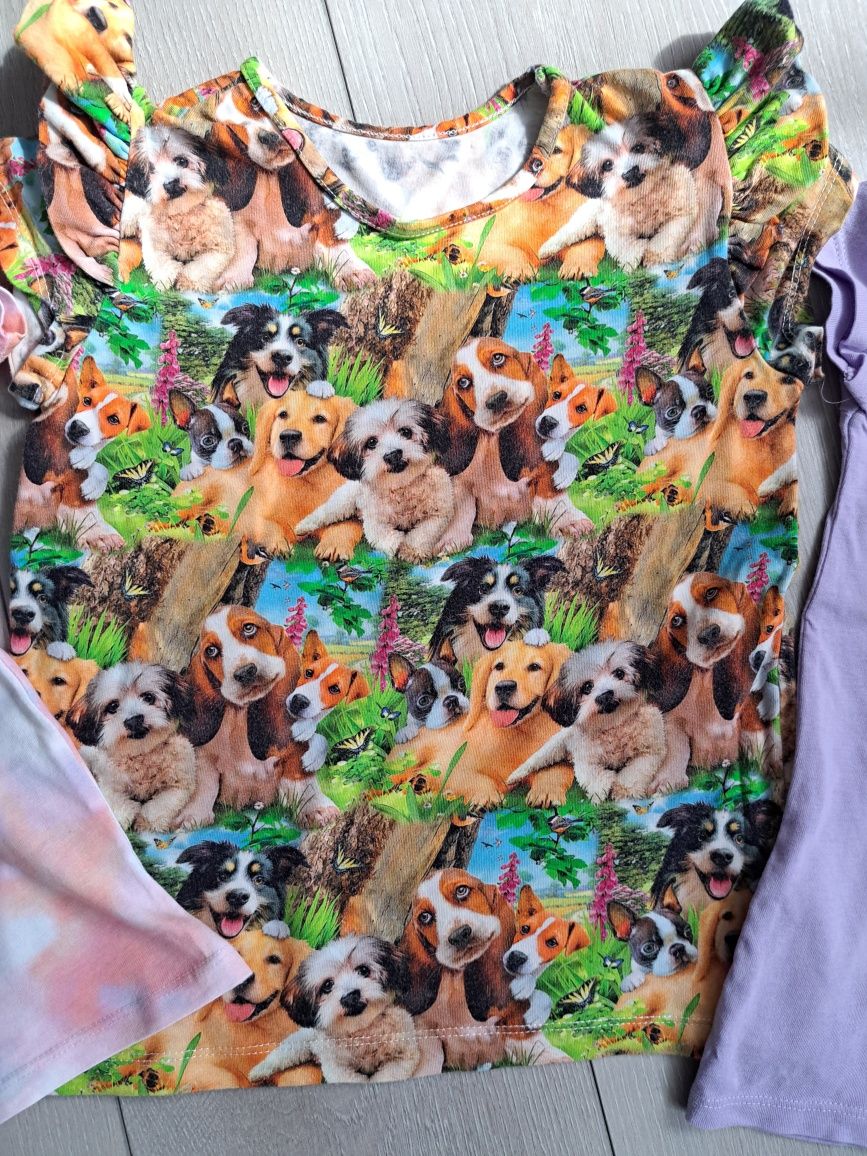 T-shirt koszulka krótki rękaw r.116 Pikachu Pokemon, pieski