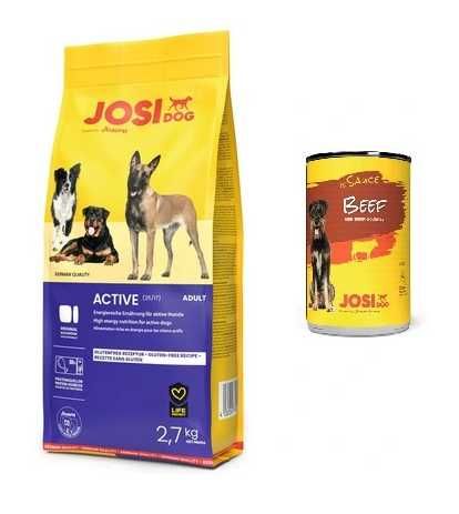 Josera JosiDog karma dla psów Active 2,7kg + puszka mokrej karmy 415g