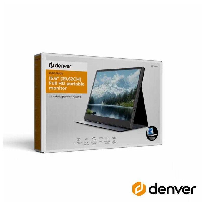 Monitor Portátil FHD 1080P IPS 15.6" USB-C/Mini HDMI DENVER