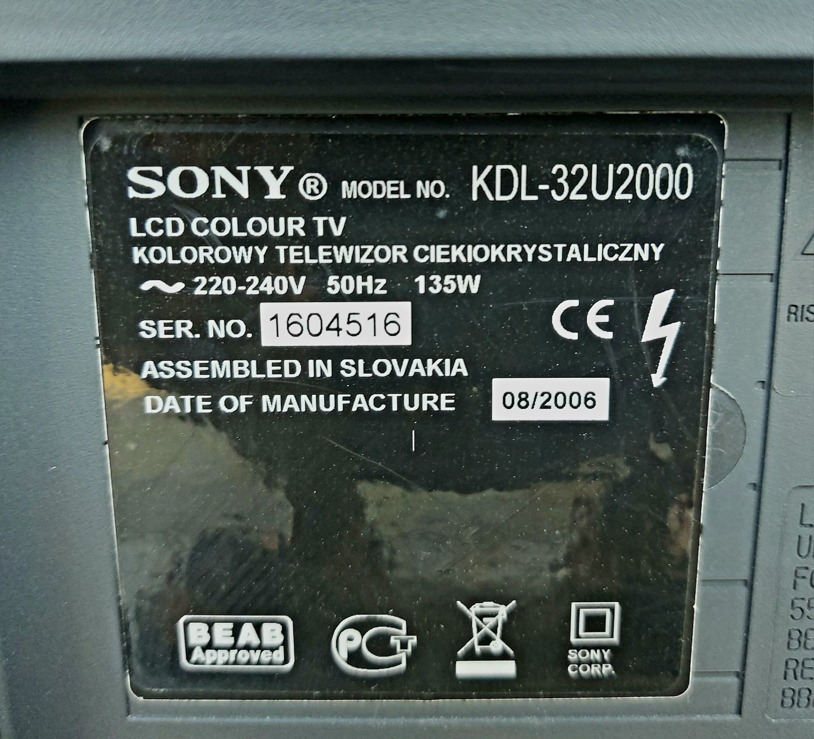 Telewizor  Sony Bravia 32 cale