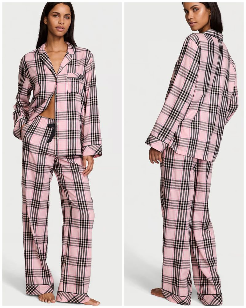 Піжамка Victorias Secret XS S M L XL пижама люрекс комплект фланелева