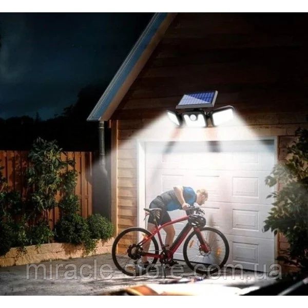 Вуличний світильник із датчиком руху Solar lamp із сонячною батареєю