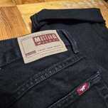 Spodnie Mustang nevada mom jeans L wysoki stan czarne grube 32/32