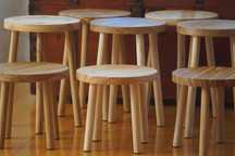 Taboret, stołek dąb/ jesion