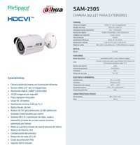 Câmera HDCVI 2Mp 10800P CCTV Bullet Outdoor Exterior SAM-2305 PAL