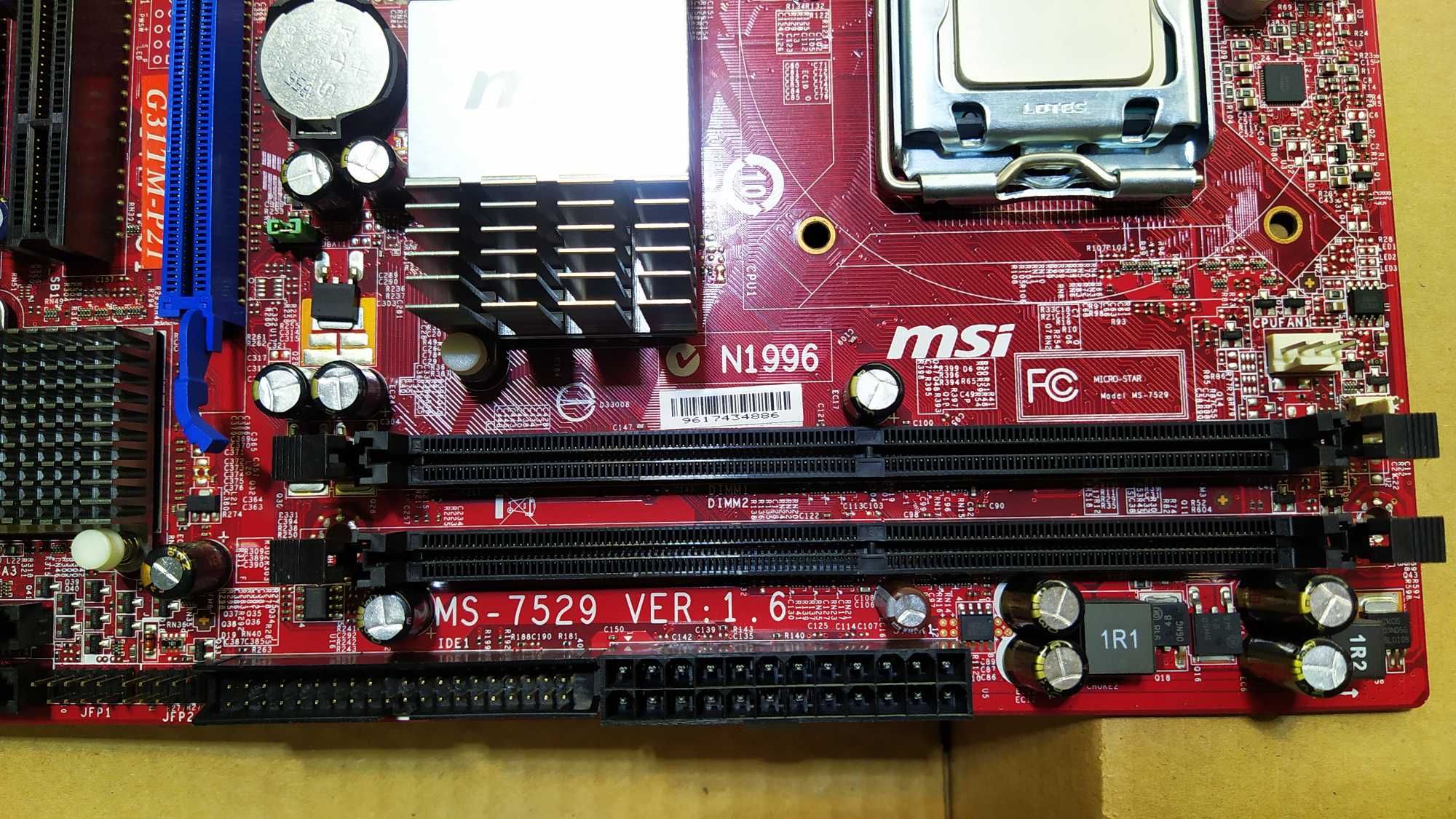 MSI G31TM-P35  p21 ms-7529 DR2*2 PCI-E LGA775 qore 2 duo e5400 2,7Ghz