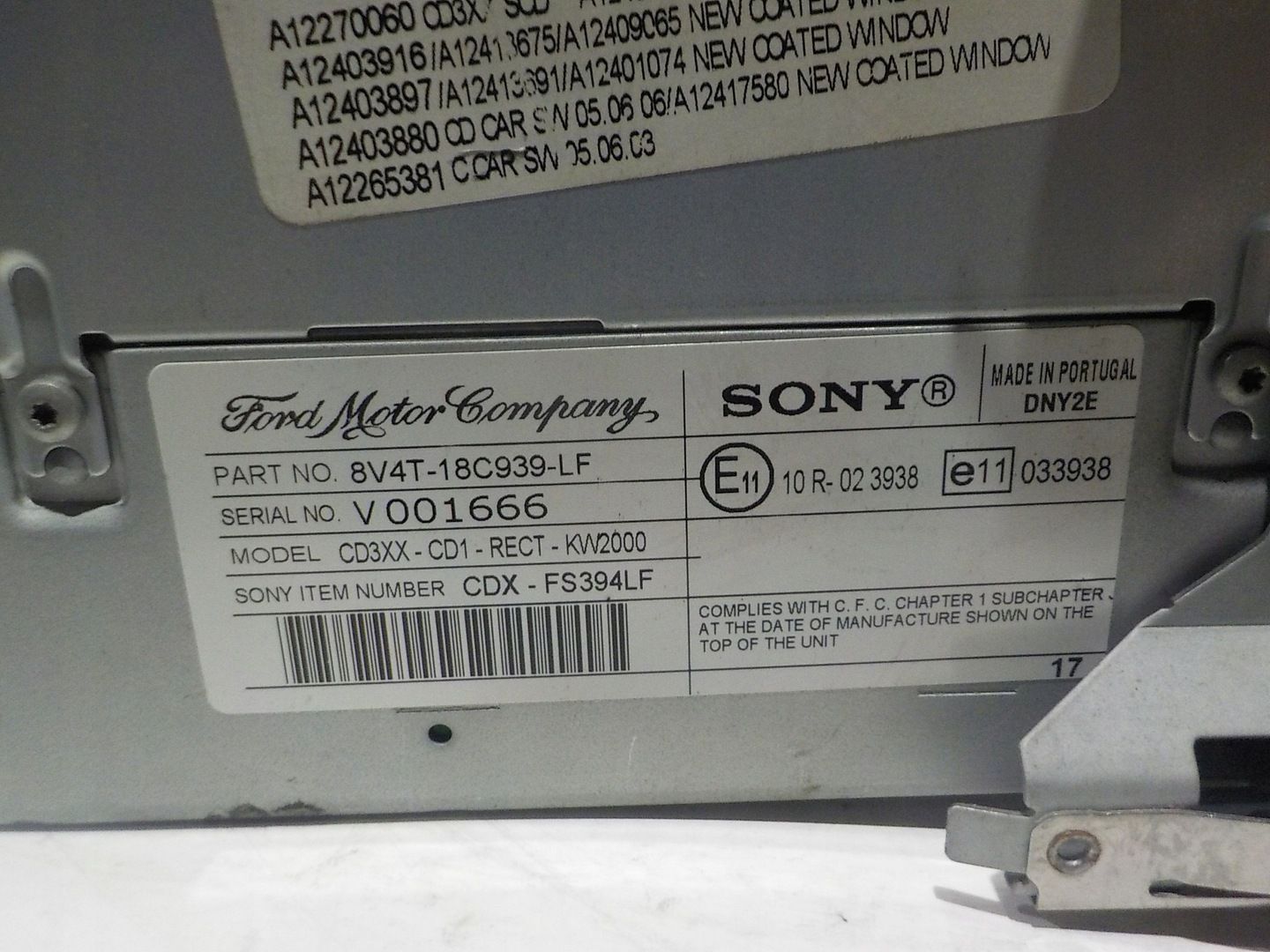 FORD KUGA I RADIO FABRYCZNE SONY DAB MP3 KOD
