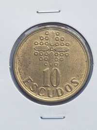 Moeda 10 Escudos Latão Niquel República 1998 (BELA)