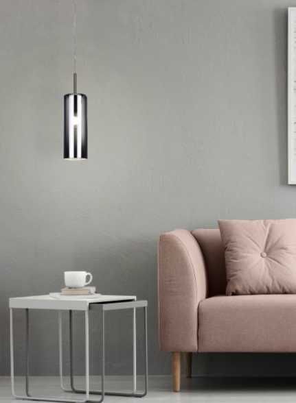 Lampa wisząca LED Eglo Selvino ciemne szklo 150zł katalogowo