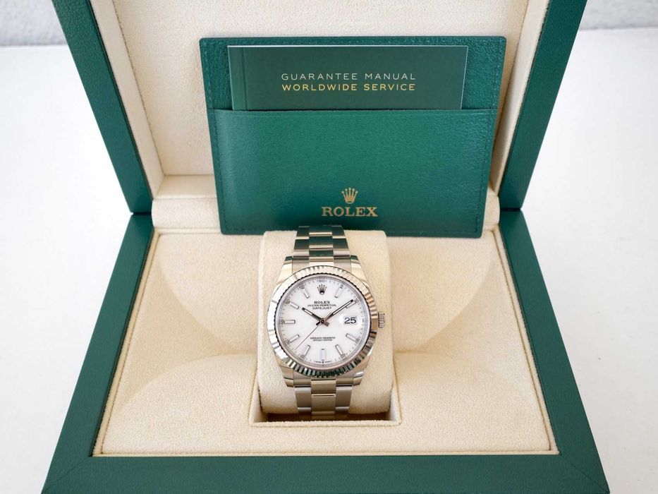 Rolex Datejust 41mm Oyster White Index Dial