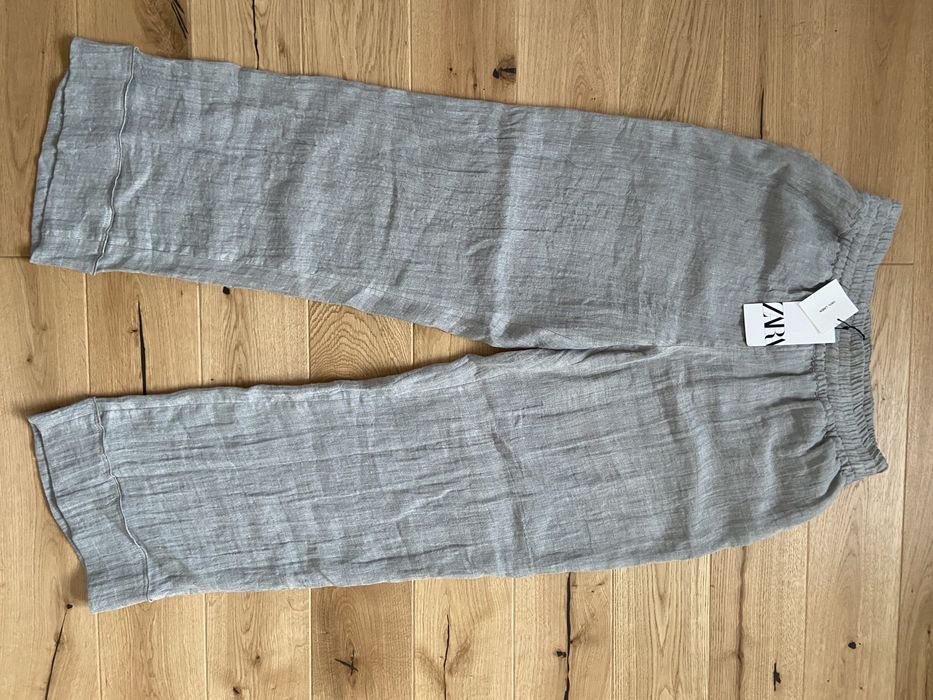Lniane spodnie Zara M 100% len nowe