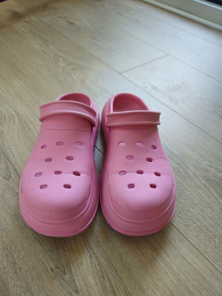 Klapki a'la Crocs Zara roz 35
