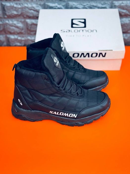 Ботинки Salomon на зиму мужские /черные ботинки Саломон до минус -30