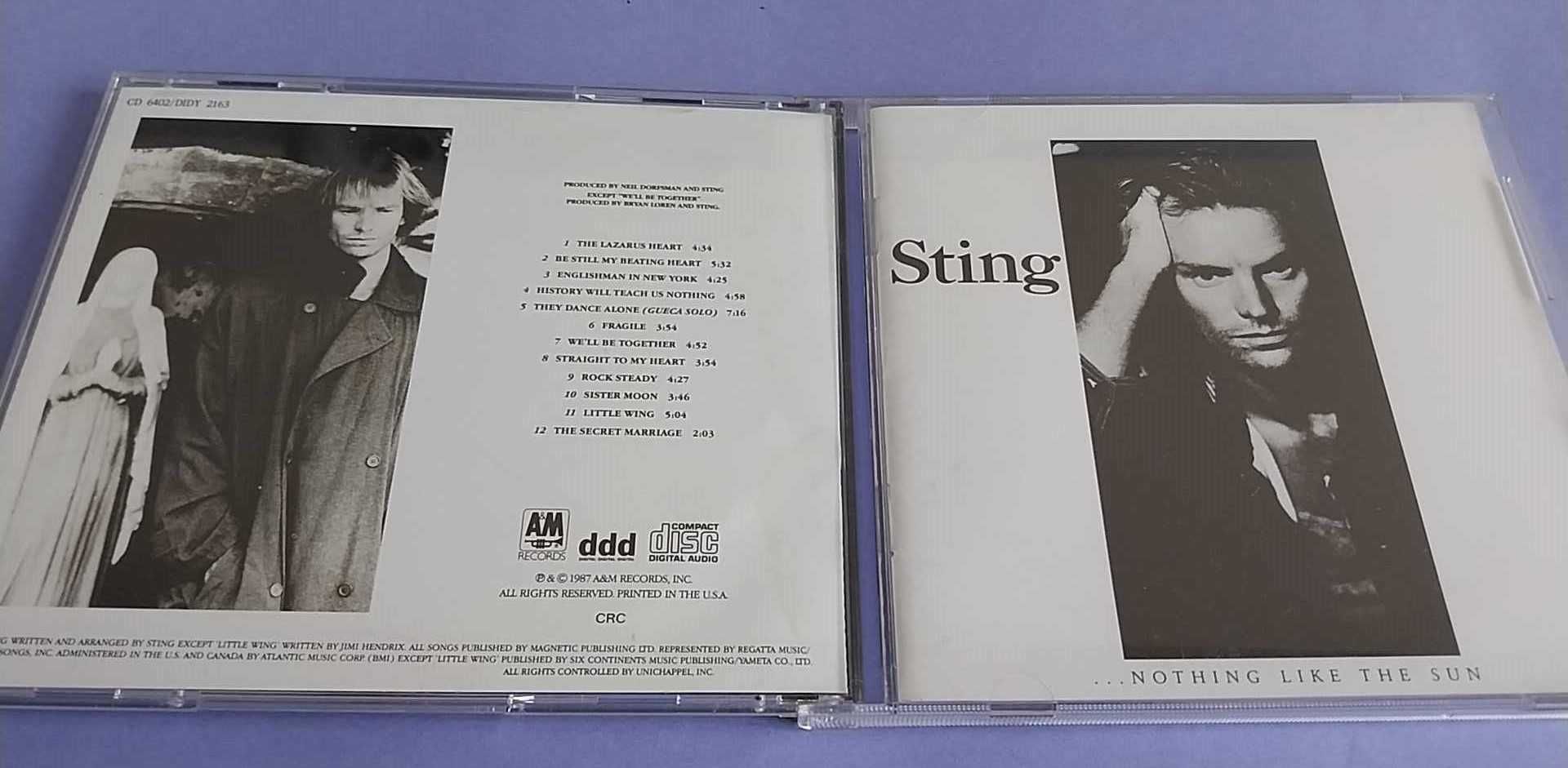 Sting – ...Nothing Like The Sun , CD USA 1987 super stan