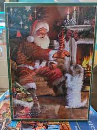 Puzzle świąteczne 1000 Santa's little friend Mikołaj