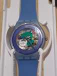 NOWY szwajcarski Zegarek Swatch BLUE GREY LACQUERED SUON 102