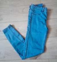 Spodnie jeansowe damskie jasne skinny