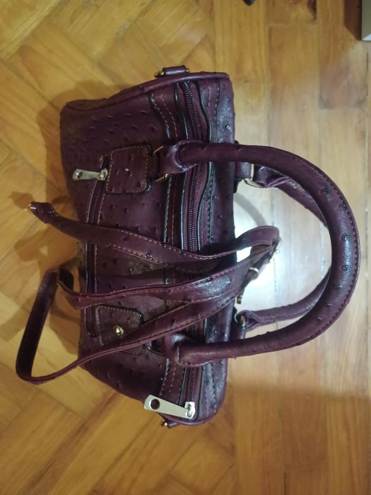 Bolsa mala de mão bordeaux