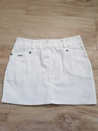 Spódnica biała mini jeans rozm S
