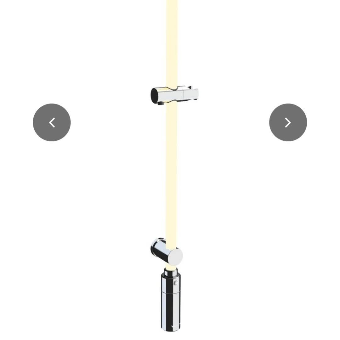 Drążek prysznicowy LED, 94 cm, RGB