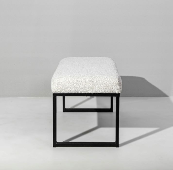 Ławka Klara Loft Tapicerowna NA WYMIAR Personalizacja METALOWA