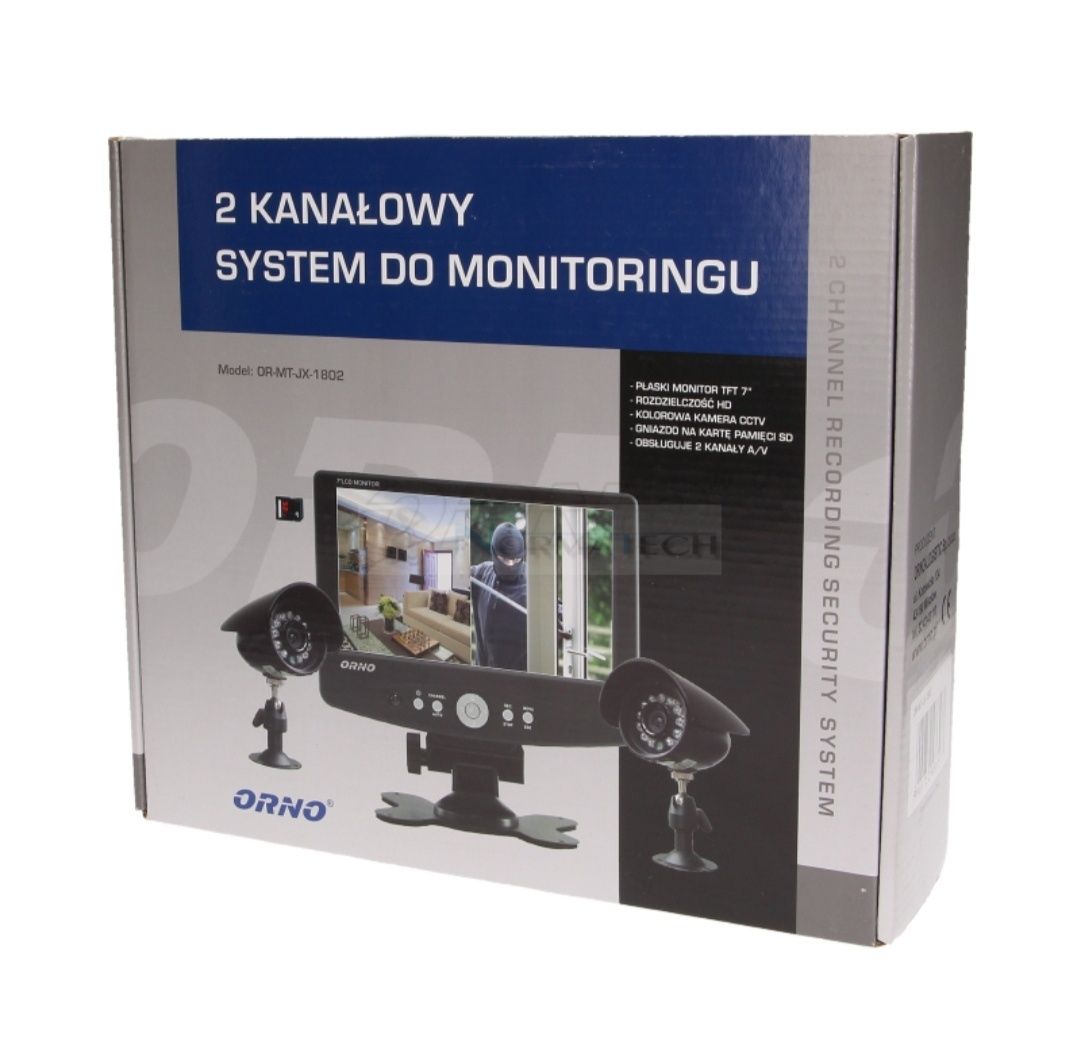 Monitoring 2-kanałowy LCD 7'' OR-MT-JX-1802 ORNO