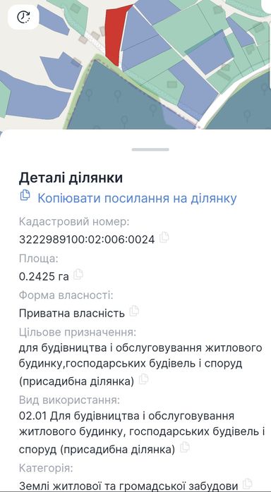 Продаж земельної ділянки під житлову забудову біля лісу ( не в місті )
