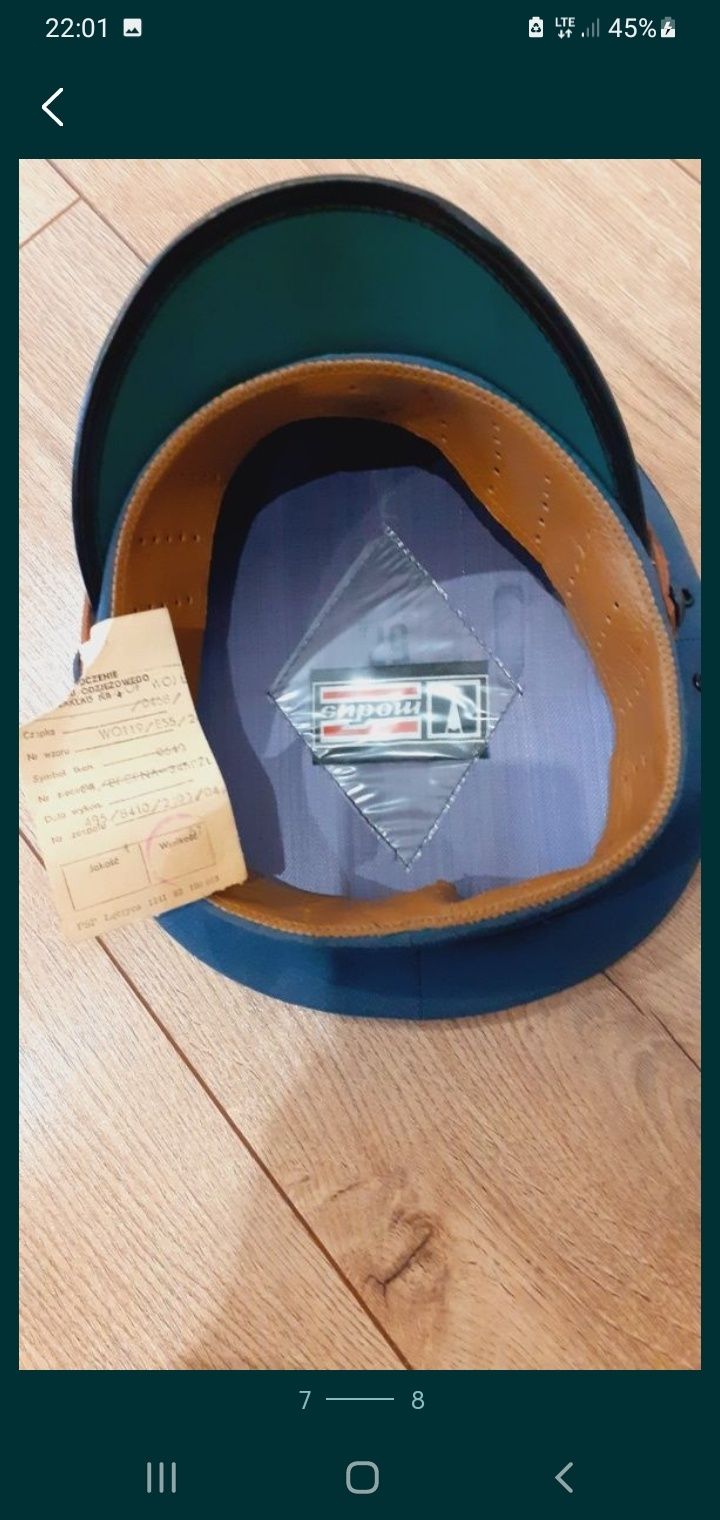 Czapka podoficera LWP nowa z prl.miala kartkę oderwał ktoś z klientów