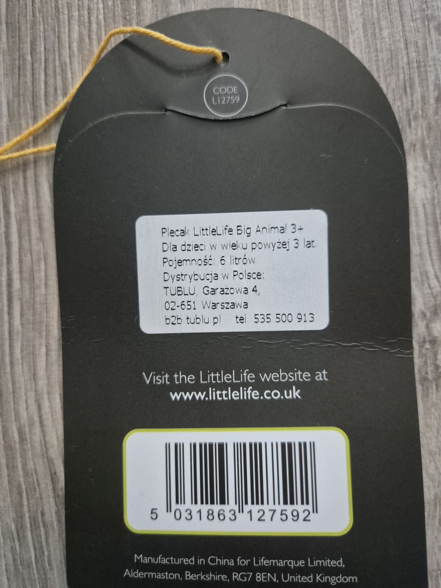 Plecak LittleLife odblaskowy ActiveGrip Dinozaur, smycz bezpieczeństwa