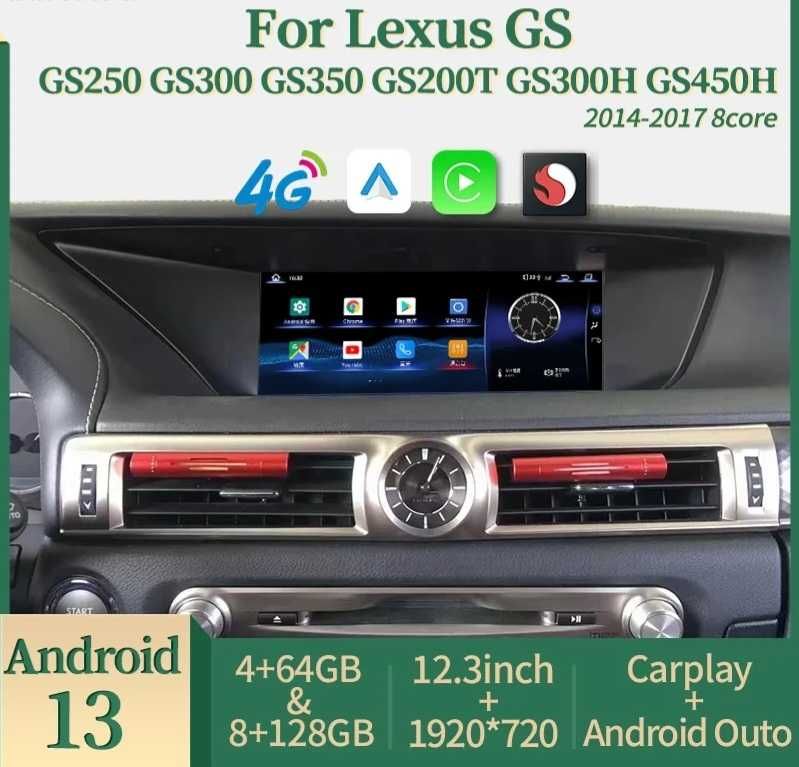 Мультимедиа Android Lexus GS 250 300 350 200T 300 450 Лексус магнитола