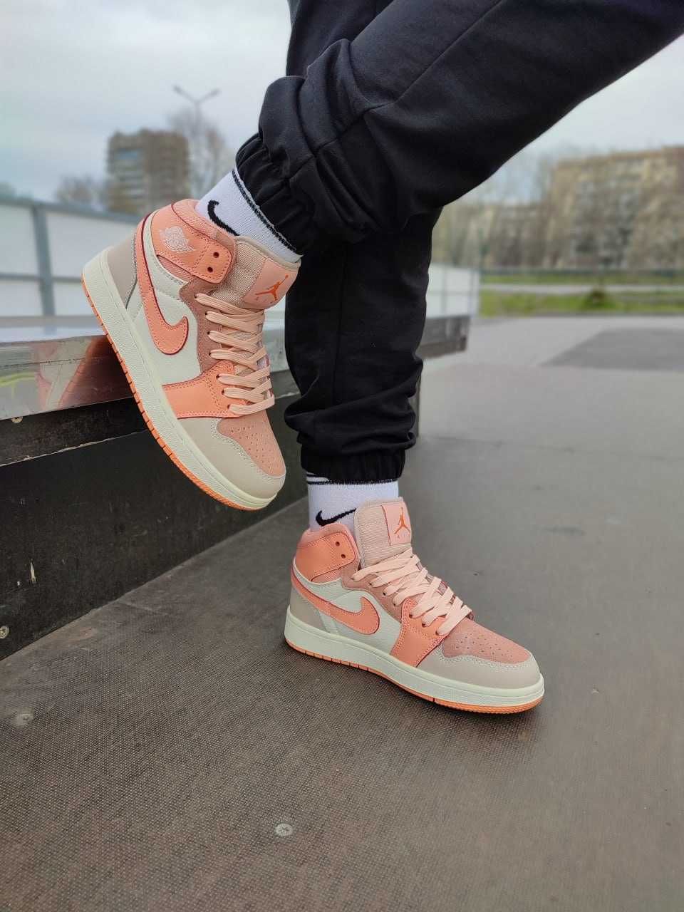 Buty damskie AJ 1 Mid Apricot Orange damskie sneakersy 36-41