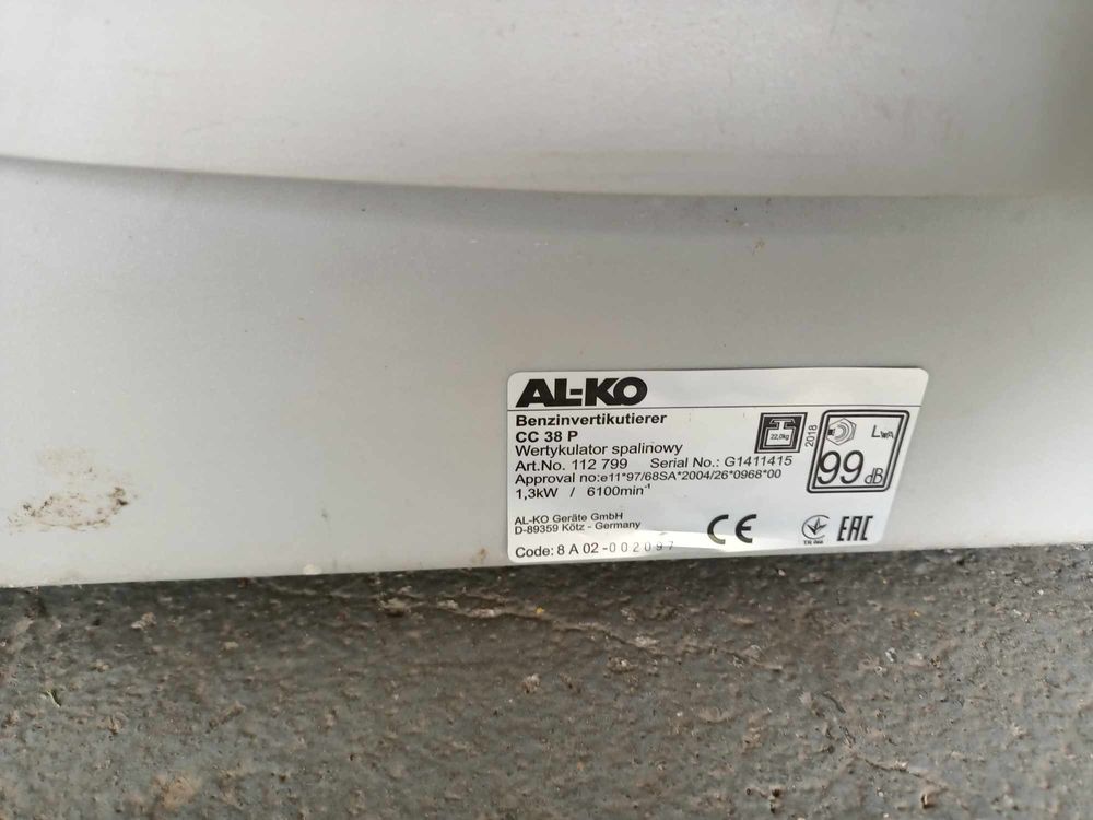 ALKO aerator i wertykulator spalinowy 1,3 kW