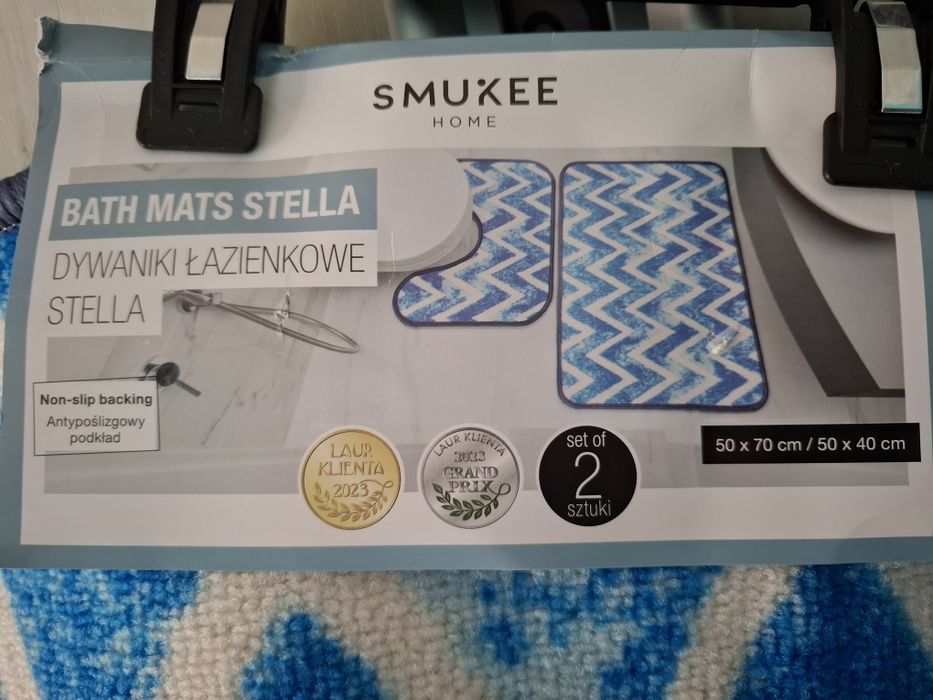 Dywaniki łazienkowe niebieskie