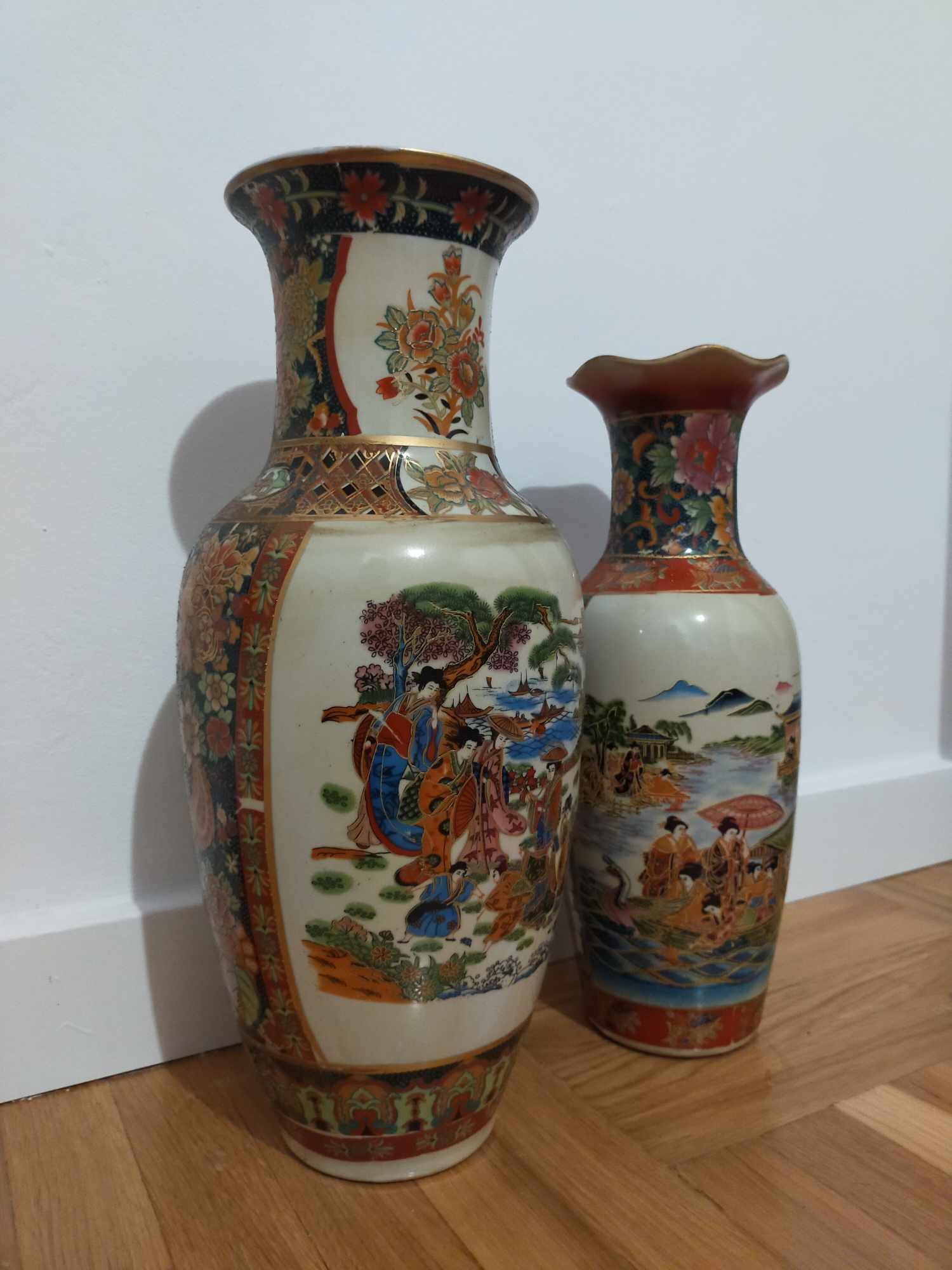 Wazony chińskie, porcelana, PRL, Vintage