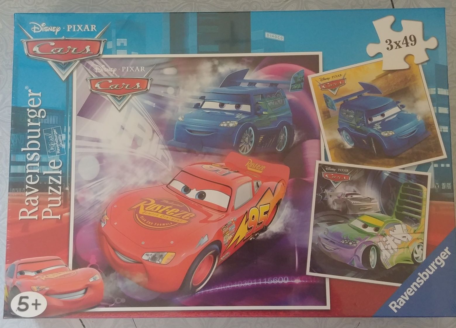 Puzzle NOWE 5+ Cars Auta Zygzak 3x49 elementów 093052