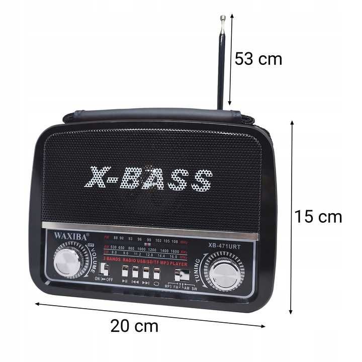 Radio Kuchenne Przenośne Sieciowe Na Baterie Fm/am/sw Usb Aux Sd Mp3